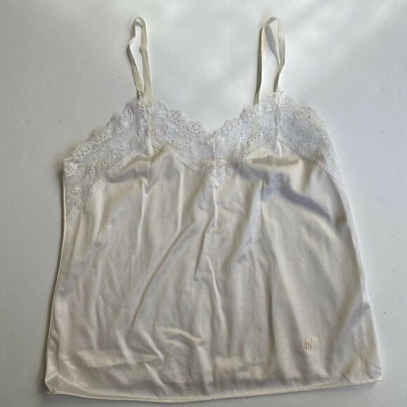 Vintage Diane von Furstenberg Camisole Nylon Lace Ivory Size 32 - Picture 5 of 12